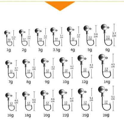 Fishing hook (1g - 28g) crank Jig head